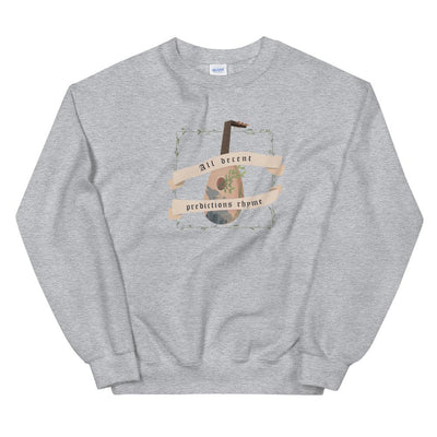 Predictions Rhyme | Unisex Sweatshirt | The Witcher Threads and Thistles Inventory Sport Grey S 