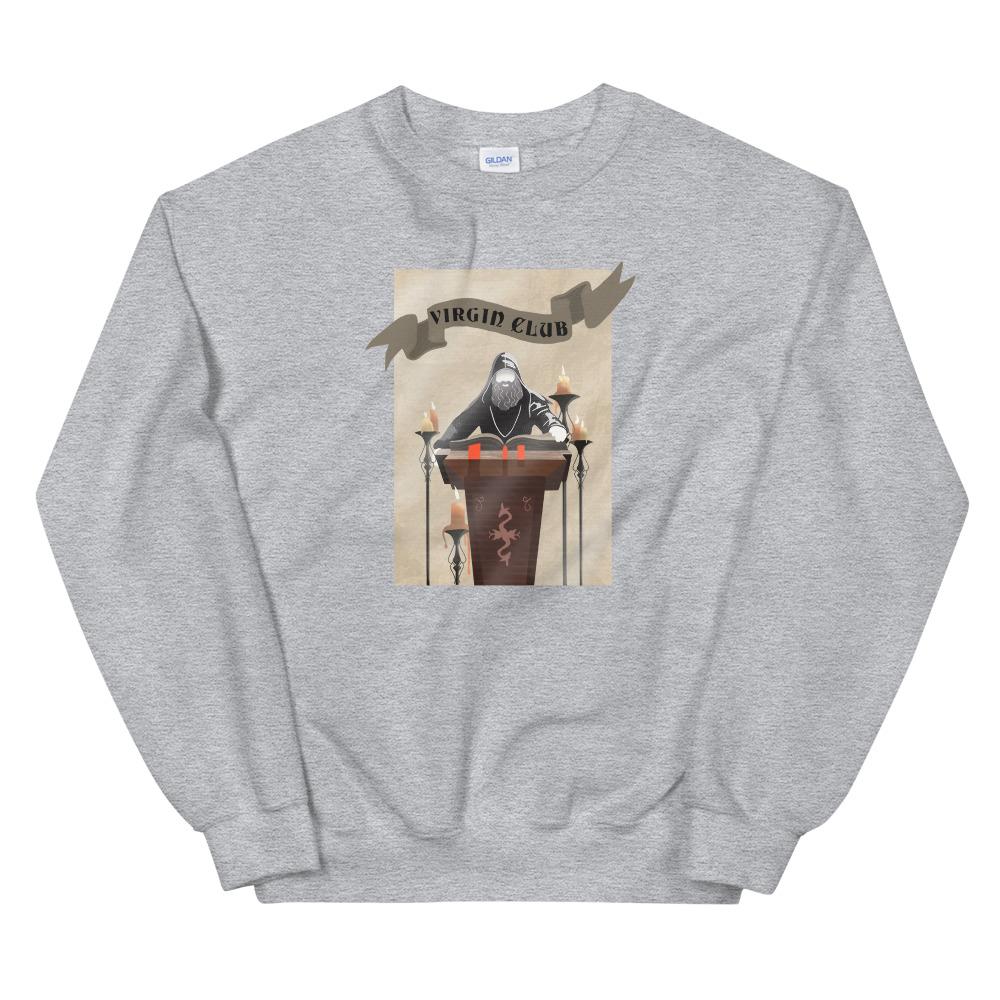Virgin Club | Unisex Sweatshirt | Skyrim Threads and Thistles Inventory Sport Grey S 
