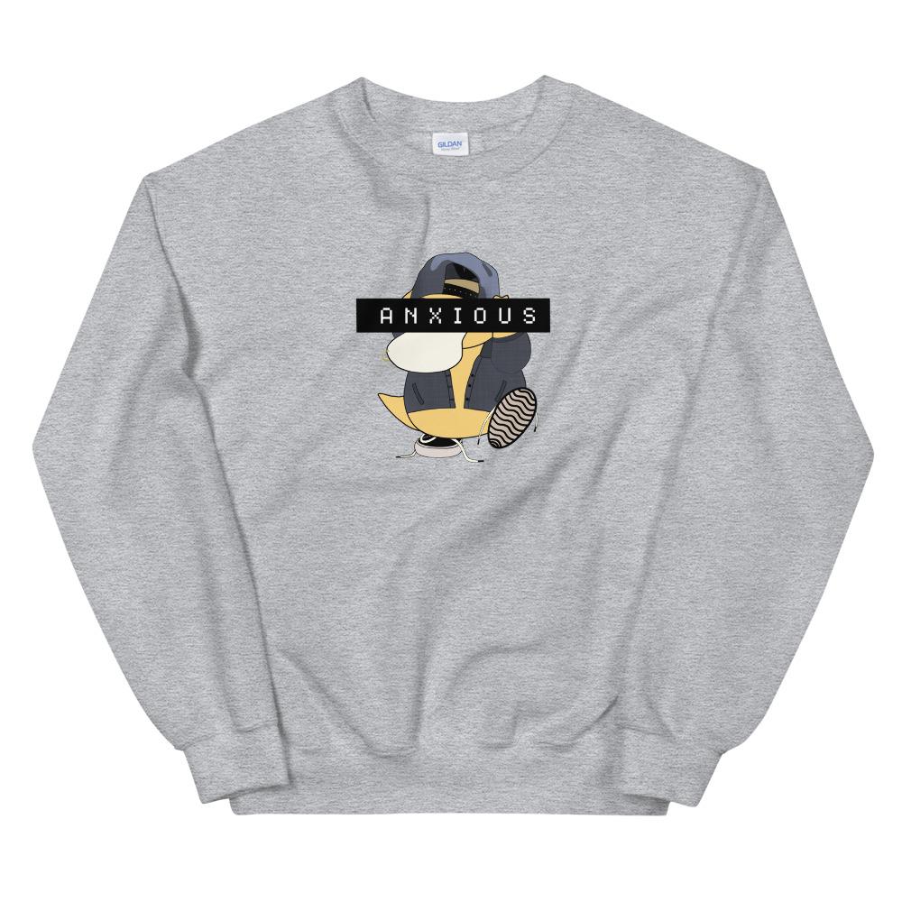 Anxious | Unisex Sweatshirt | Pokemon Threads and Thistles Inventory Sport Grey S 