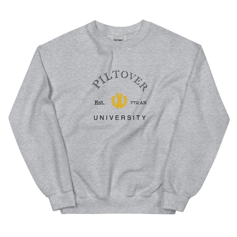 Piltover University | Unisex Sweatshirt | League of Legends Threads and Thistles Inventory Sport Grey S 