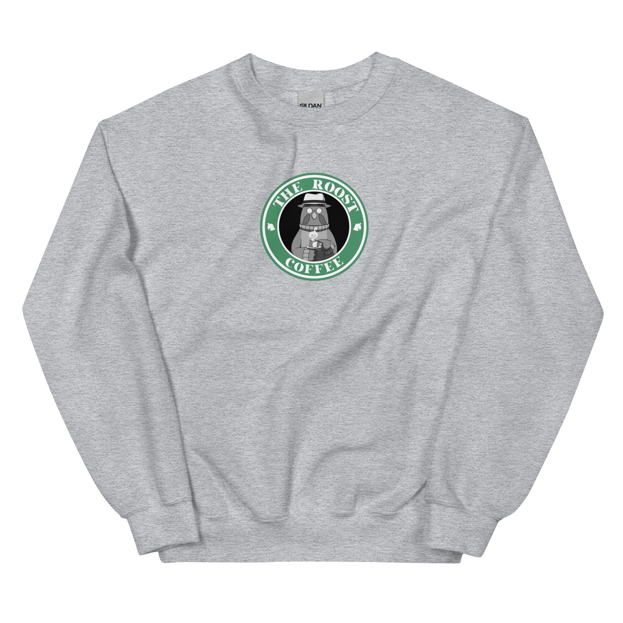 The Roost Coffee | Unisex Sweatshirt | Animal Crossing Threads and Thistles Inventory Sport Grey S 