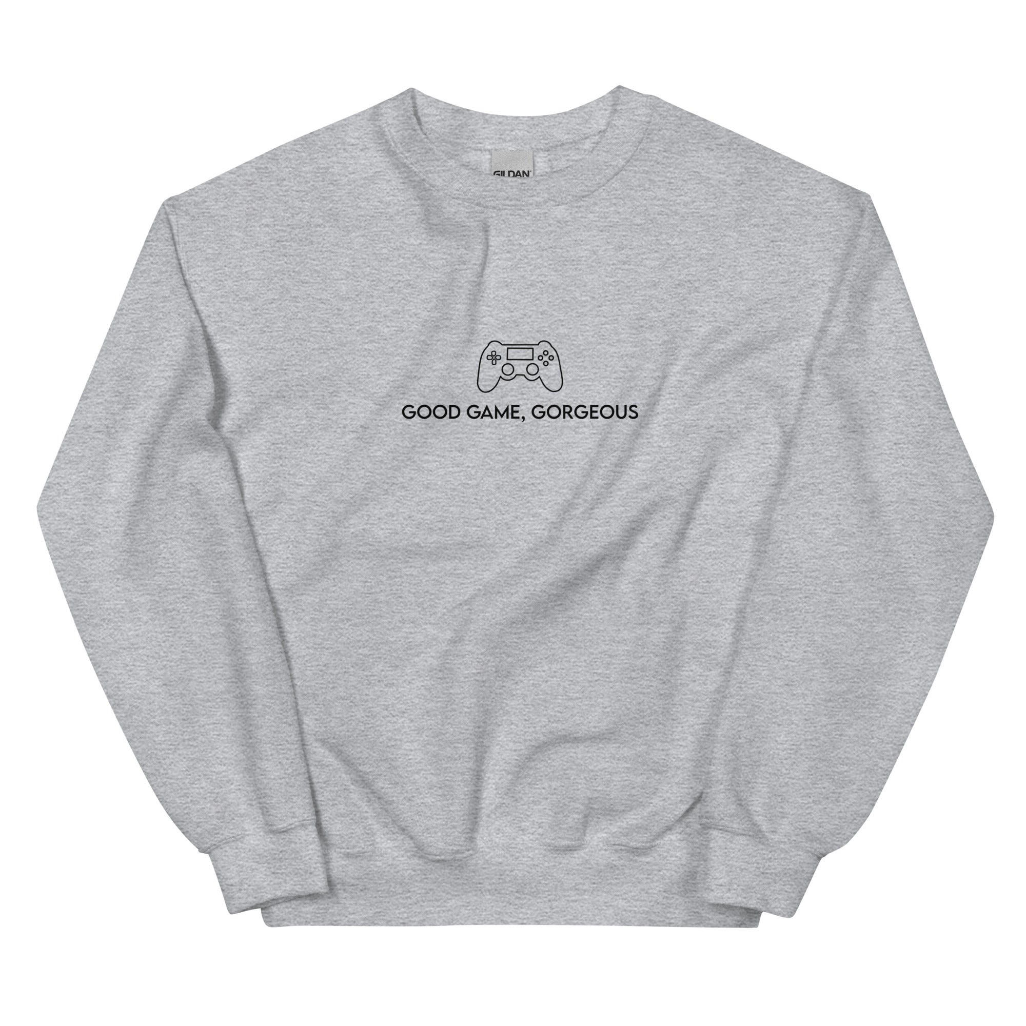 Good Game, Gorgeous | Unisex Sweatshirt Threads and Thistles Inventory Sport Grey S 