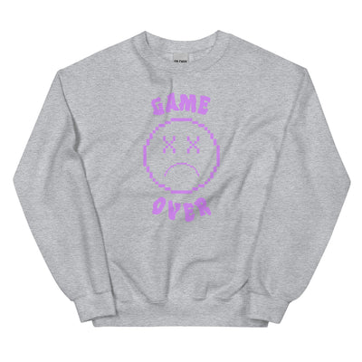 Game Over Smiley | Unisex Sweatshirt Threads and Thistles Inventory Sport Grey S 