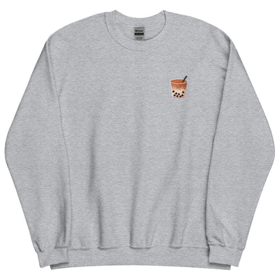 Pixel Boba | Unisex Sweatshirt | Cozy Gamer Threads and Thistles Inventory Sport Grey S 