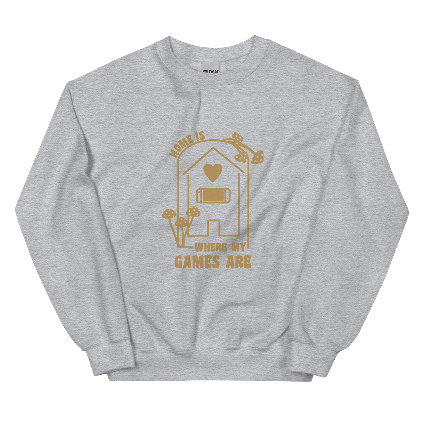 Where my Games Are | Unisex Sweatshirt | Cozy Gamer Threads and Thistles Inventory Sport Grey S 