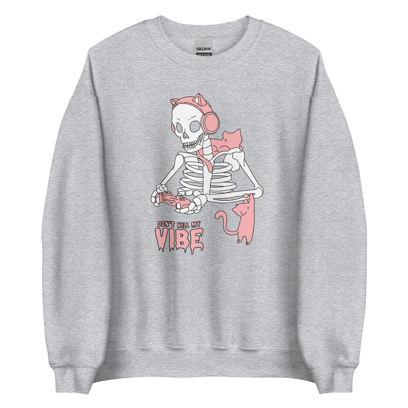 Don't Kill my Vibe | Fall Unisex Sweatshirt Threads & Thistles Inventory Sport Grey S 