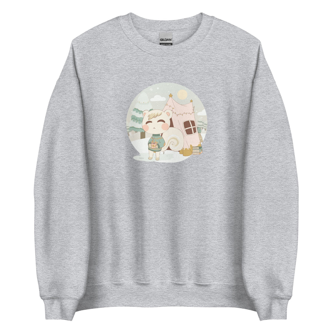 Marshal's Cozy Christmas | Cozy Gamer Animal Crossing | Unisex Sweatshirt Threads & Thistles Inventory Sport Grey S 