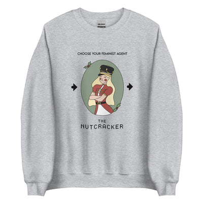 The Nutcracker | Unisex Sweatshirt | Feminist Gamer Christmas Threads & Thistles Inventory Sport Grey S 