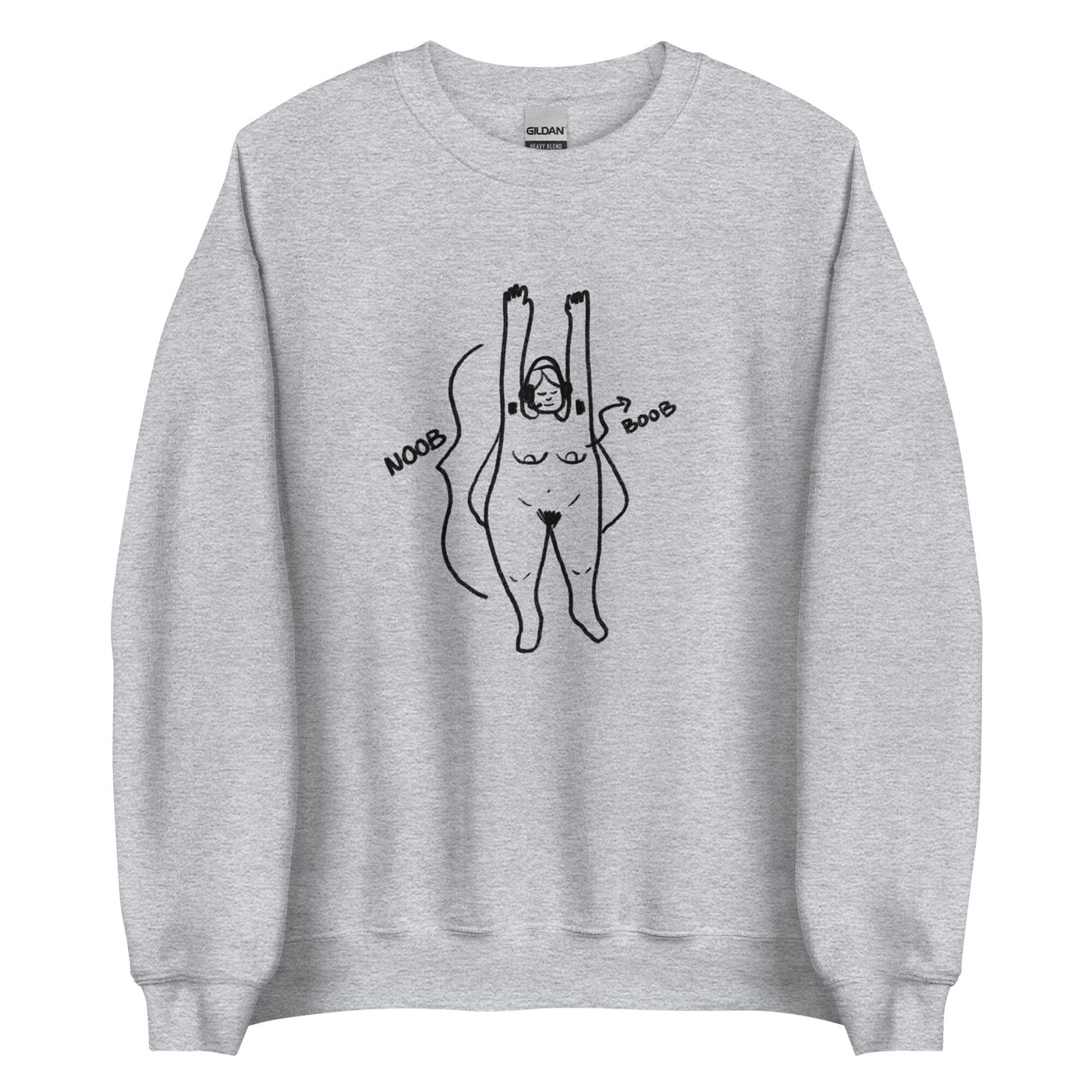 Noob Anatomy | Unisex Sweatshirt | Feminist gamer Threads & Thistles Inventory Sport Grey S 