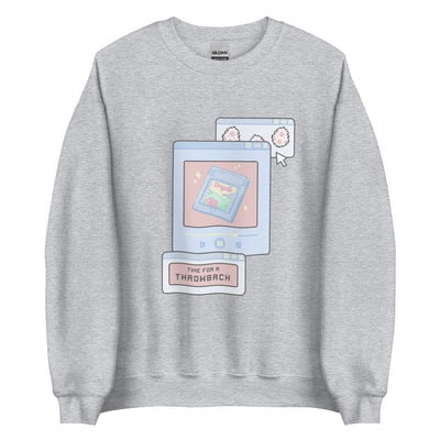 Time for a Throwback | Unisex Sweatshirt | Retro Gaming Threads & Thistles Inventory Sport Grey S 