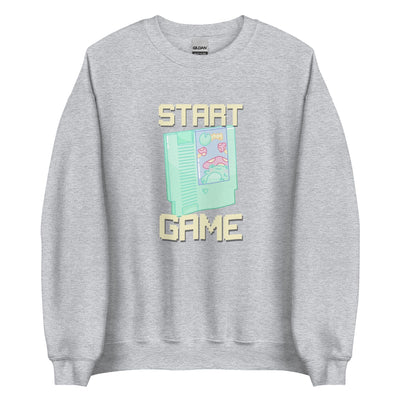 Start Game NES | Unisex Sweatshirt | Retro Gaming Threads & Thistles Inventory Sport Grey S 