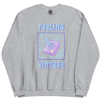 Feeling Vintage | Unisex Sweatshirt | Retro Gaming Threads & Thistles Inventory Sport Grey S 