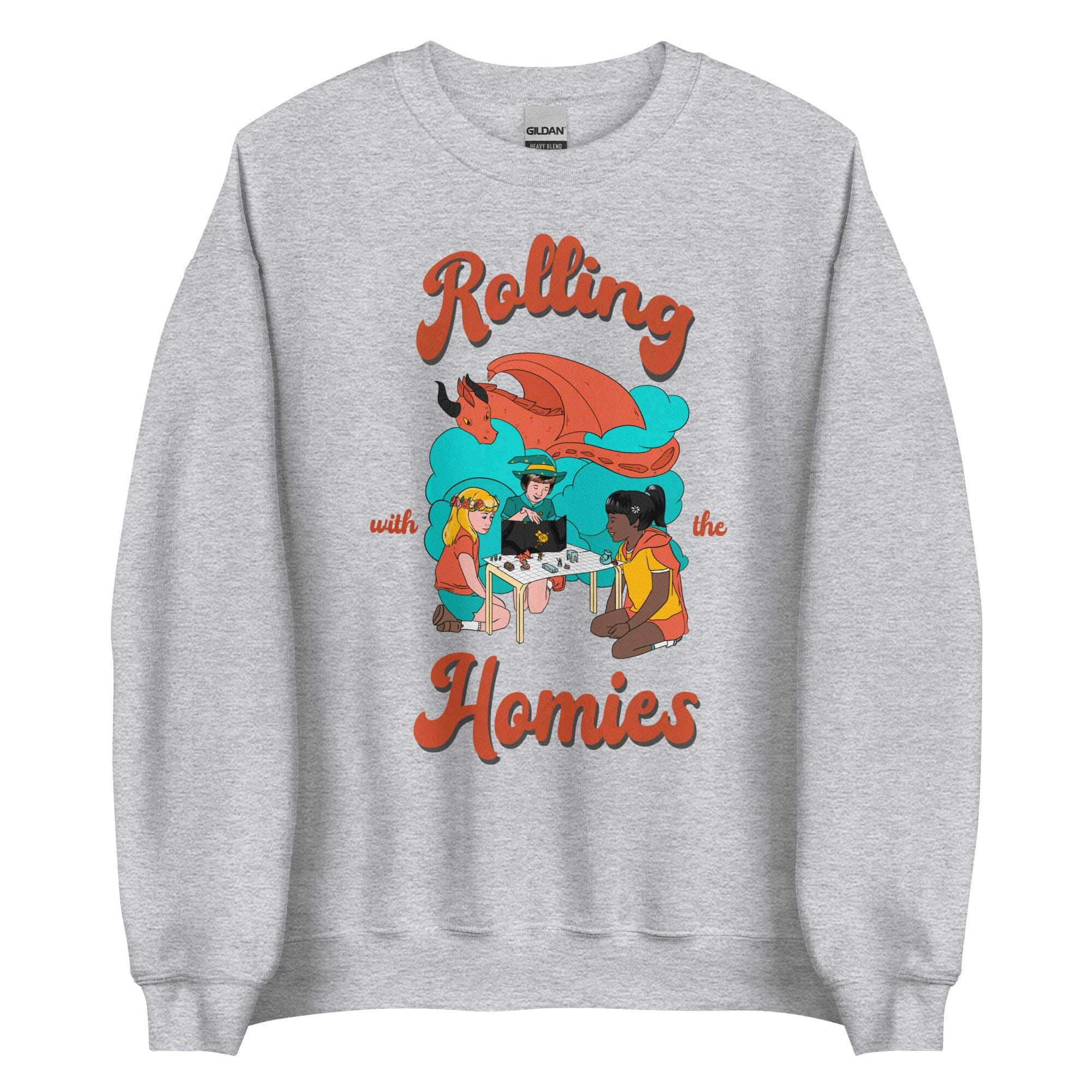 Rolling with the Homies | Unisex Sweatshirt | Retro Gaming Threads & Thistles Inventory Sport Grey S 