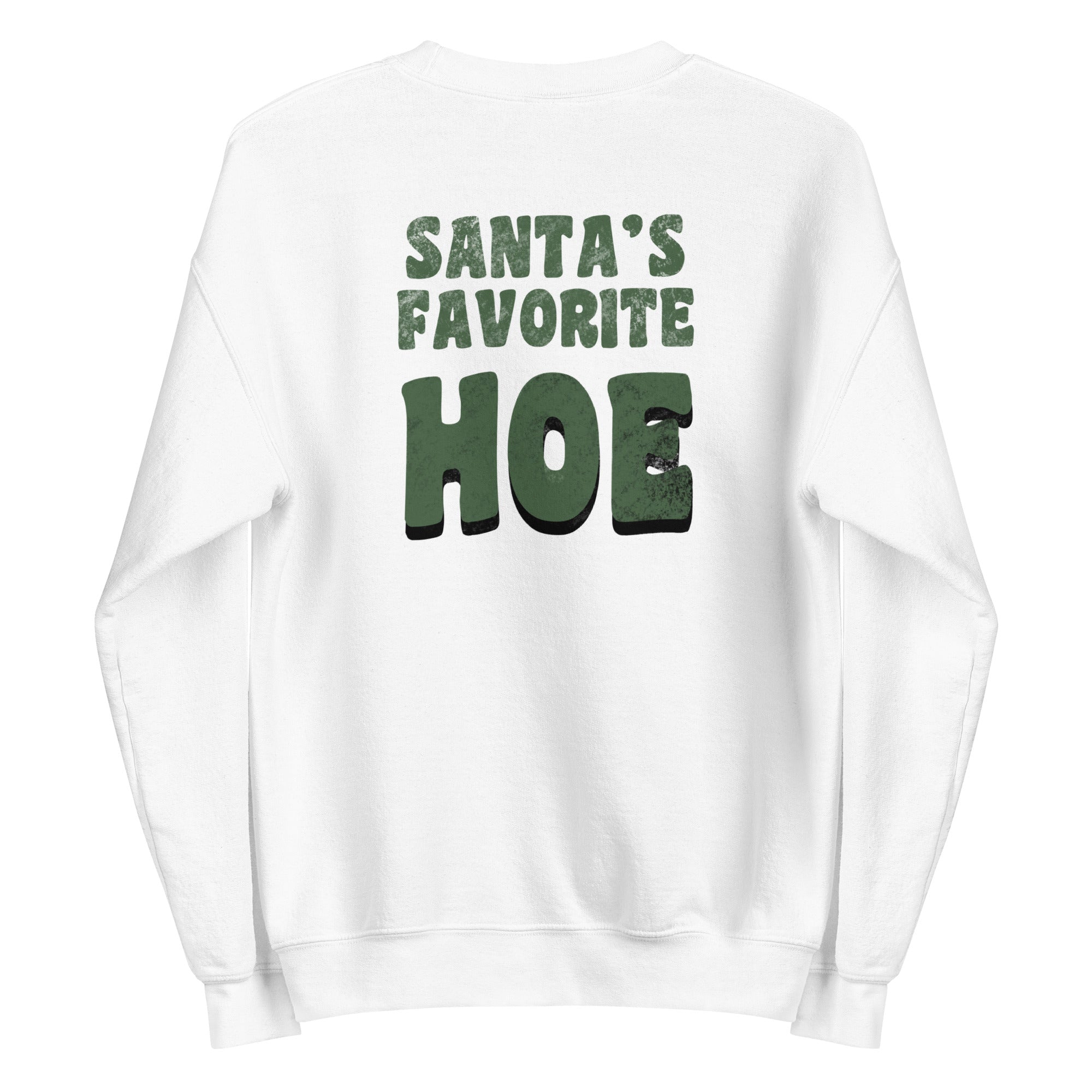 Santa's Favorite Hoe | Unisex Sweatshirt | Feminist Gamer Christmas Stardew Valley Sweatshirt Threads & Thistles Inventory White S 