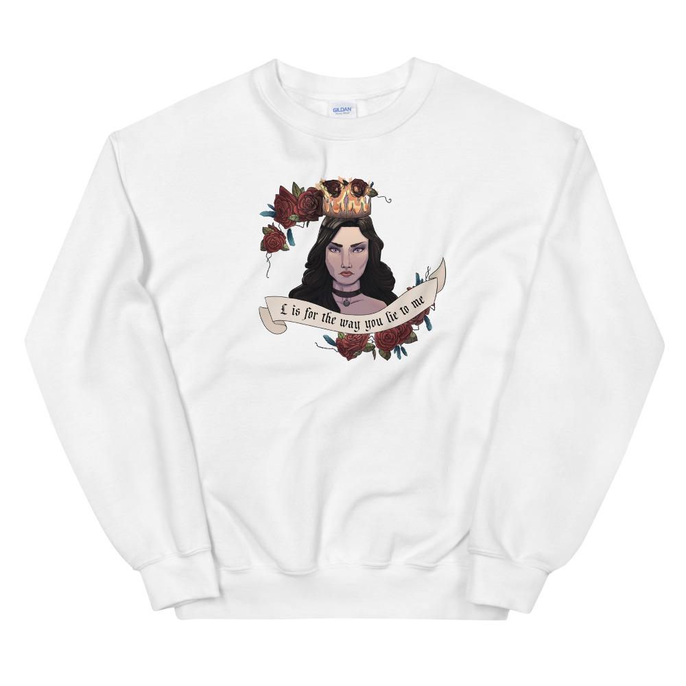 Lie to me | Unisex Sweatshirt | The Witcher Threads and Thistles Inventory White S 