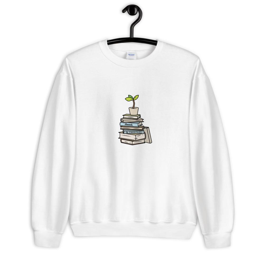 Books & Sapling | Unisex Sweatshirt | Animal Crossing Threads and Thistles Inventory 