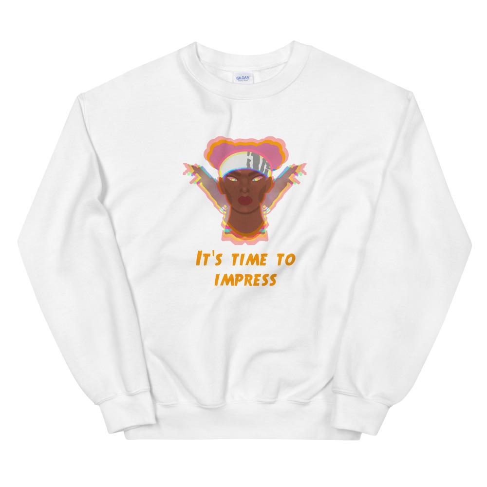 Time to Impress | Unisex Sweatshirt | Apex Legends Threads and Thistles Inventory White S 