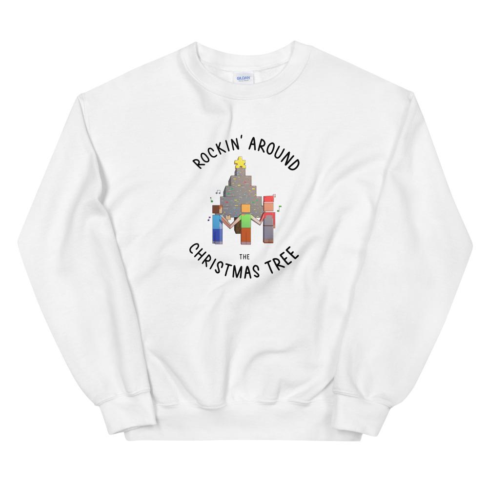 Rockin' Around | Seasonal Unisex Sweatshirt | Minecraft Threads and Thistles Inventory White S 
