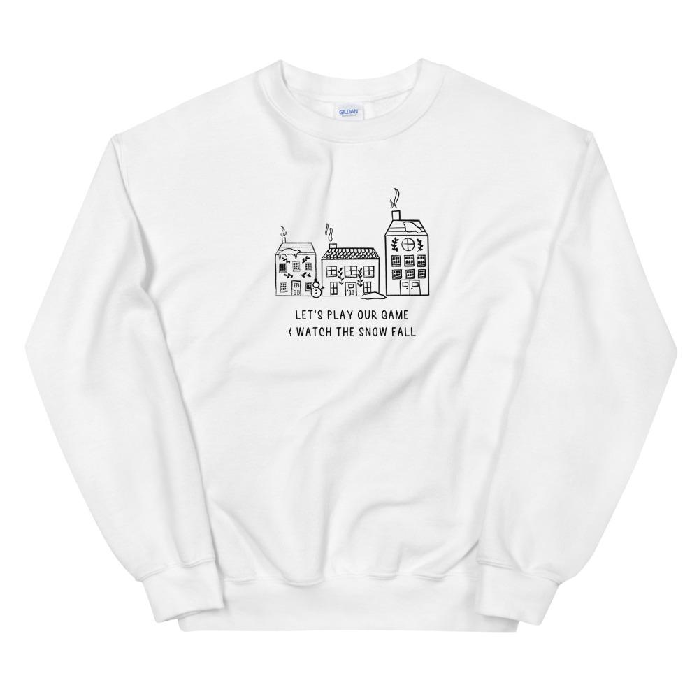 Play Our Game | Seasonal Unisex Sweatshirt Threads and Thistles Inventory White S 