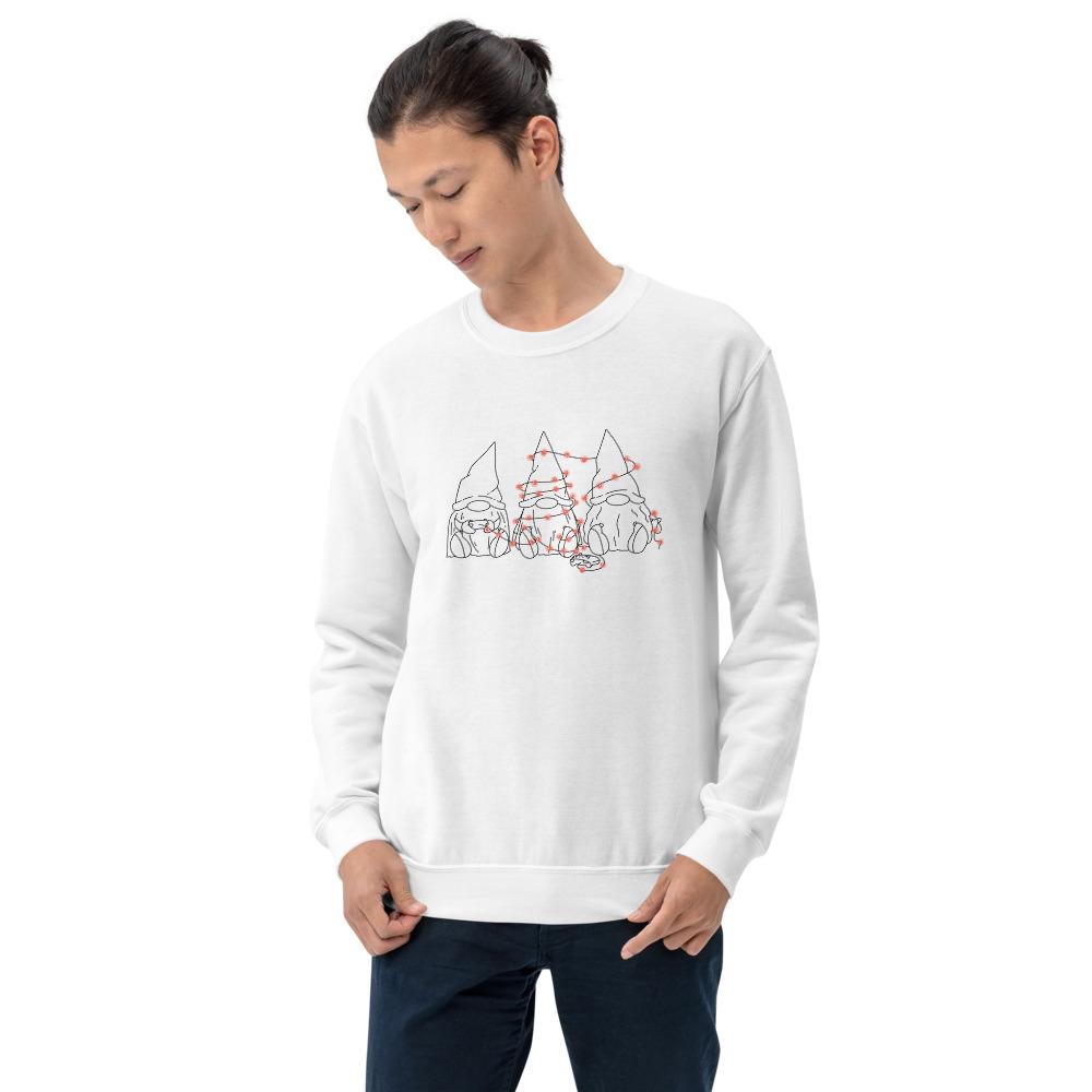 Gamer Gnome Christmas | Seasonal Unisex Sweatshirt Threads and Thistles Inventory 