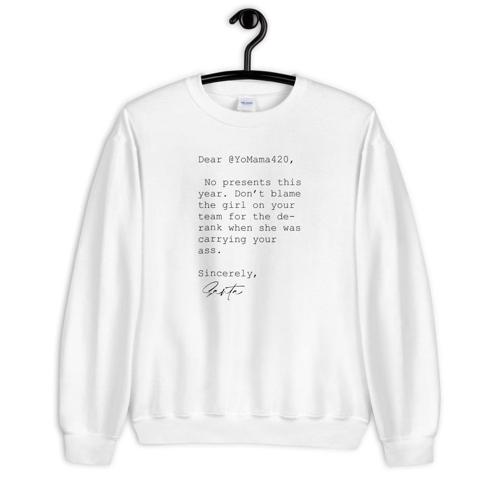 Sincerely Santa | Unisex Sweatshirt Threads and Thistles Inventory 
