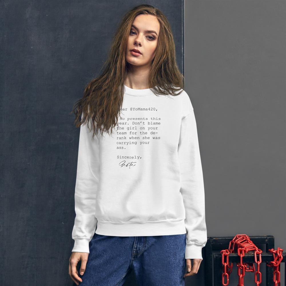 Sincerely Santa | Unisex Sweatshirt Threads and Thistles Inventory 
