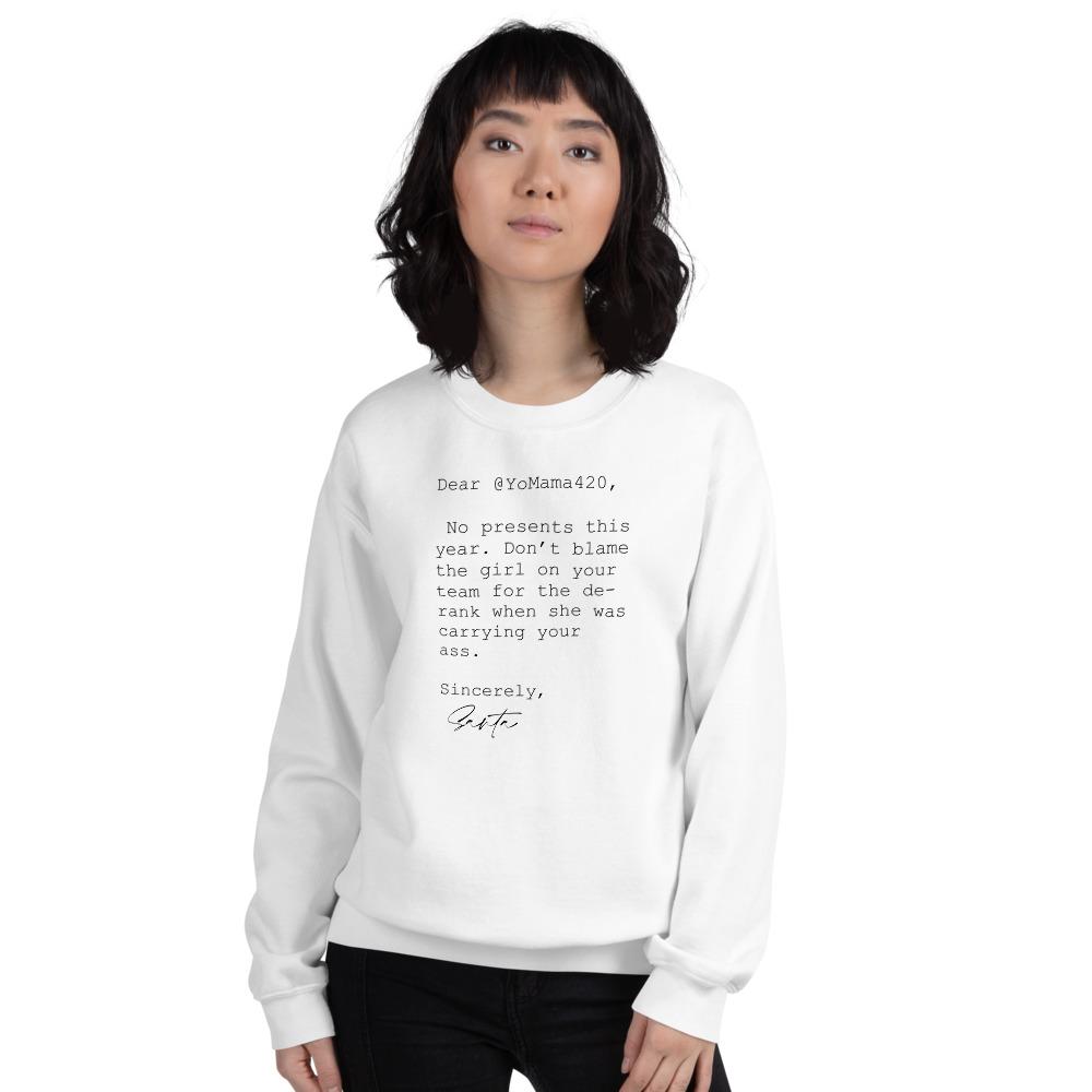 Sincerely Santa | Unisex Sweatshirt Threads and Thistles Inventory 