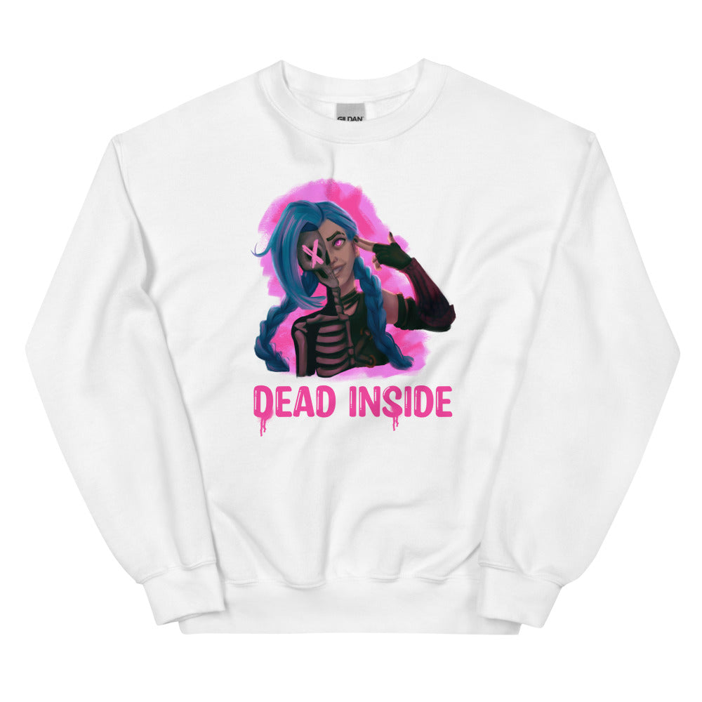 Dead Inside | Unisex Sweatshirt | League of Legends Threads and Thistles Inventory White S 