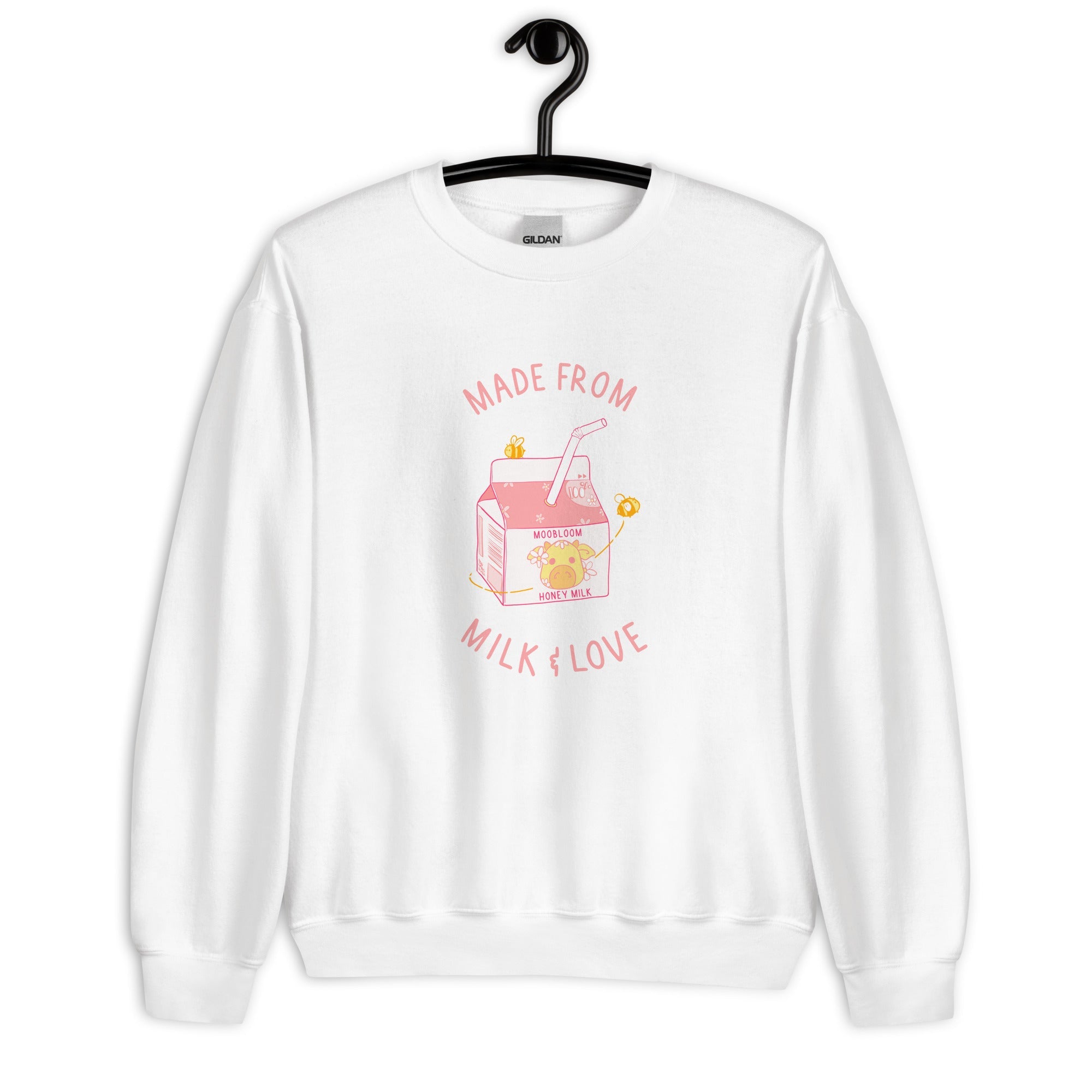 Milk and Love | Unisex Sweatshirt | Minecraft Threads and Thistles Inventory 