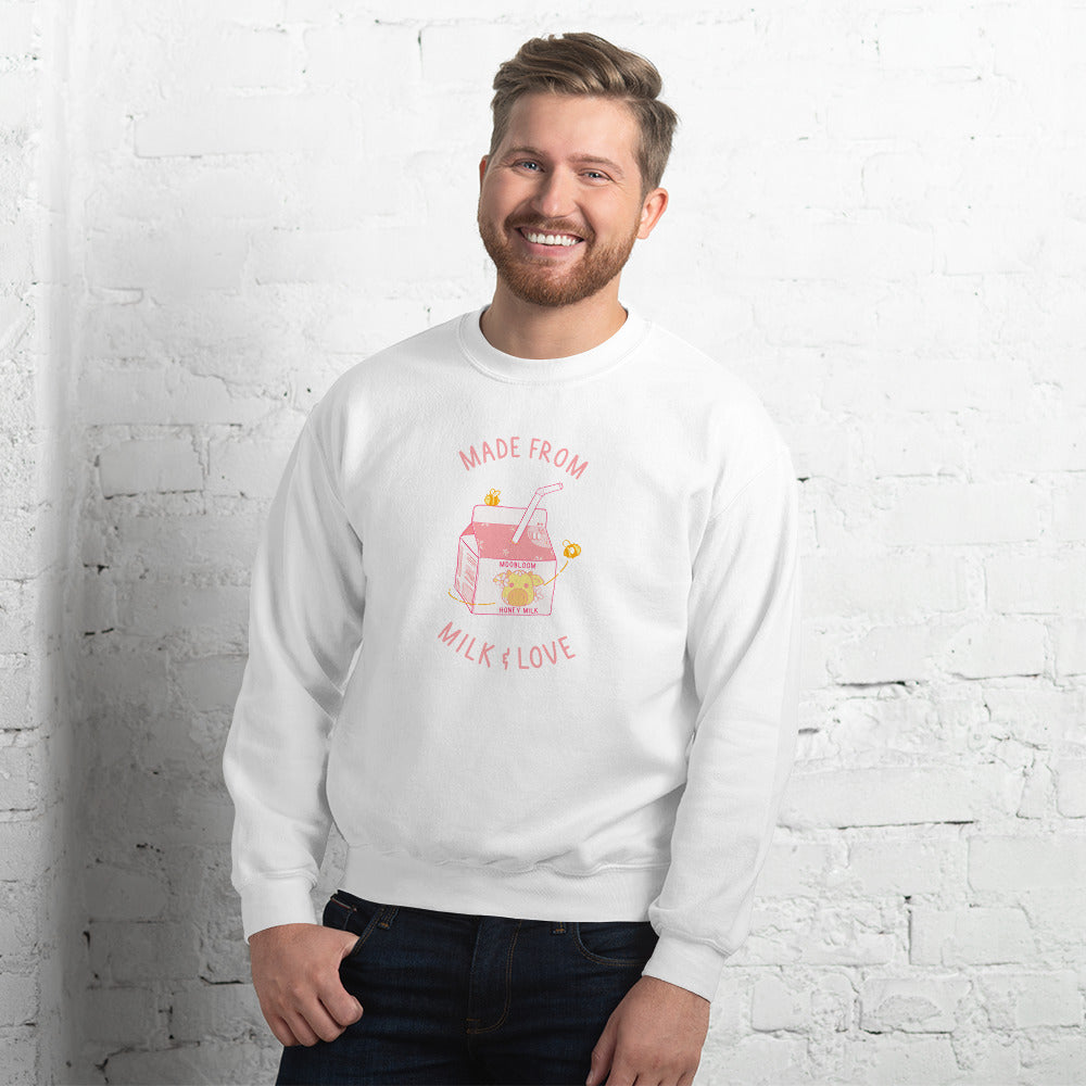 Milk and Love | Unisex Sweatshirt | Minecraft Threads and Thistles Inventory 