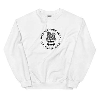 Lavender Farm | Unisex Sweatshirt | Animal Crossing Threads and Thistles Inventory White S 