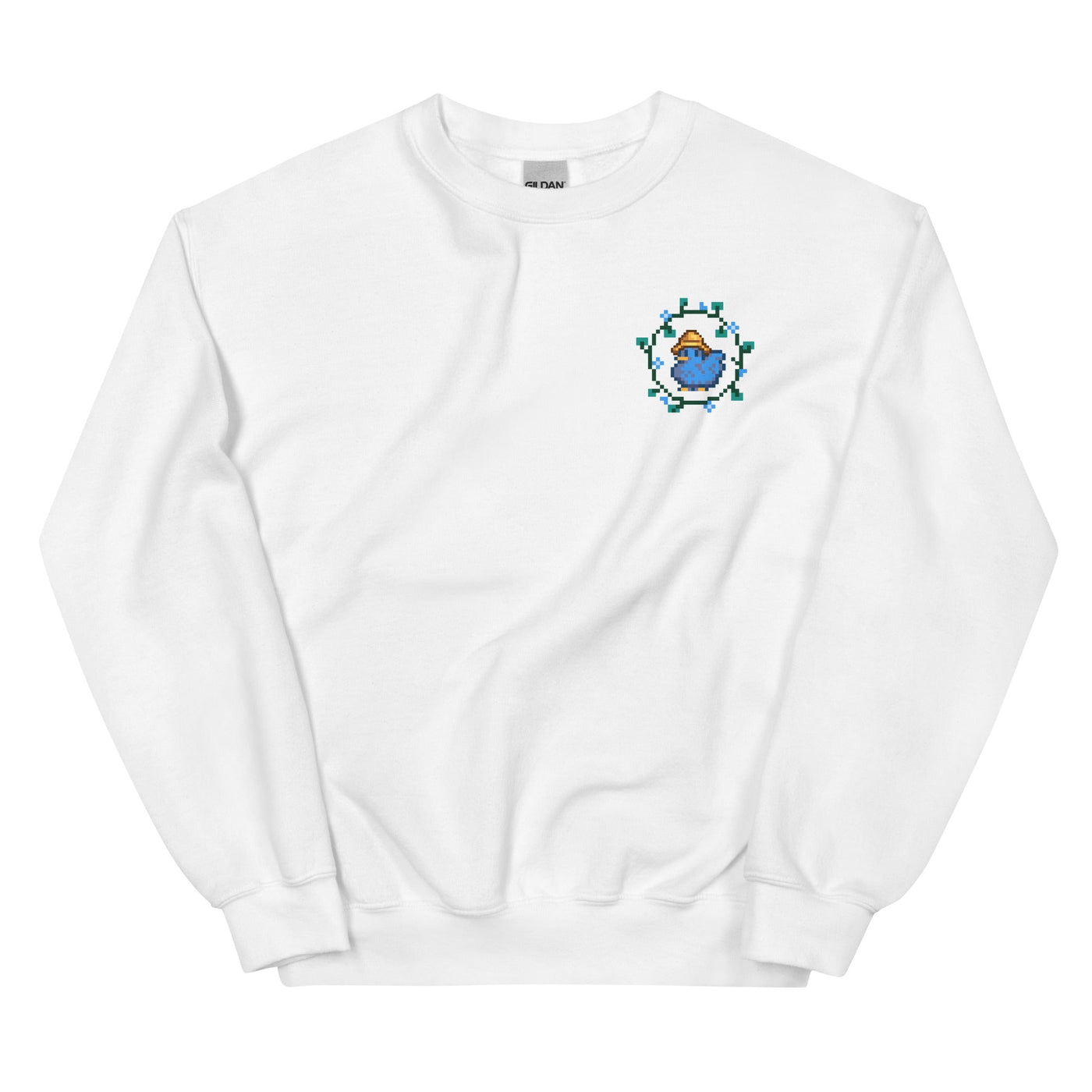 Blue Chicken | Unisex Sweatshirt | Stardew Valley Threads and Thistles Inventory White S 