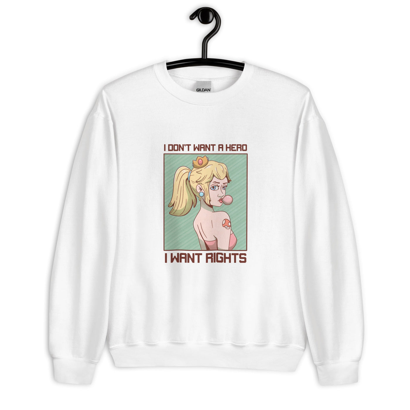 I Want Rights | Unisex Sweatshirt | Feminist Gamer Threads and Thistles Inventory 