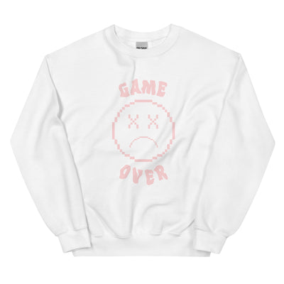 Game Over Smiley | Unisex Sweatshirt Threads and Thistles Inventory White S 
