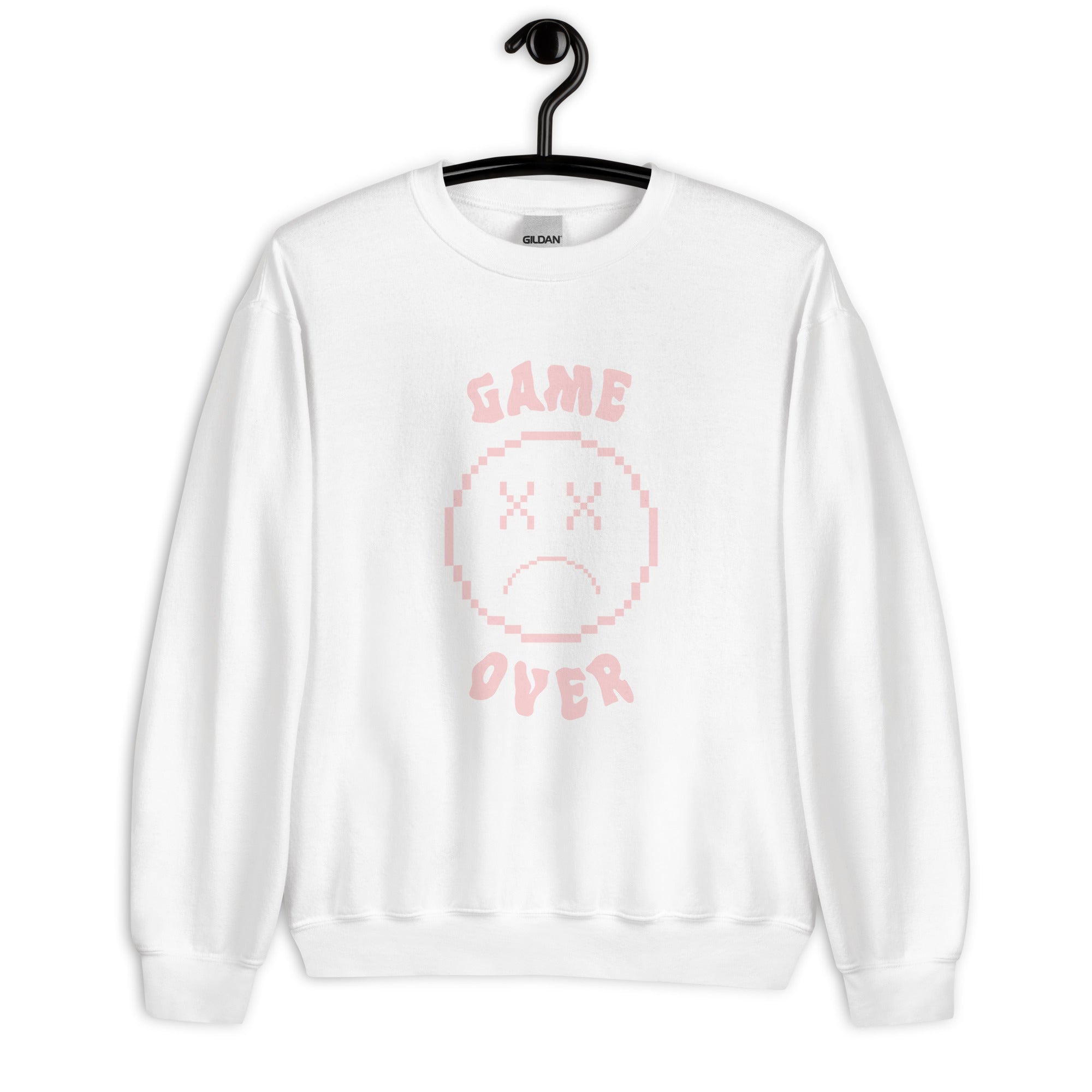 Game Over Smiley | Unisex Sweatshirt Threads and Thistles Inventory 