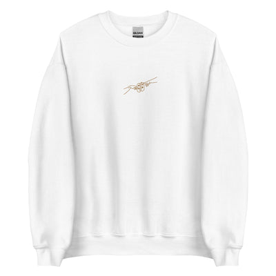 The Creation of Switch | Embroidered Unisex Sweatshirt | Cozy Gamer Threads and Thistles Inventory White S 