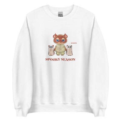 Spooky Season | Unisex Sweatshirt | Animal Crossing Fall Cozy Gamer Threads and Thistles Inventory White S 