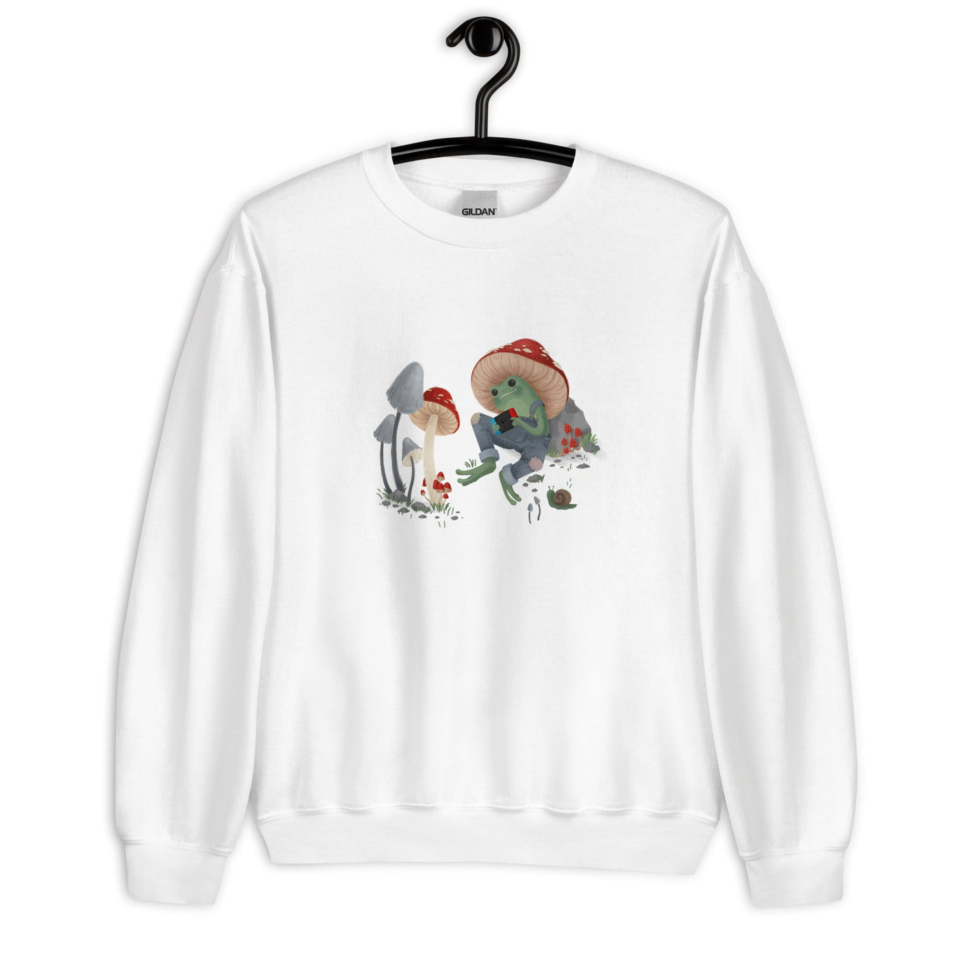 Cottagecore Frog | Unisex Sweatshirt | Cozy Gamer Threads and Thistles Inventory 