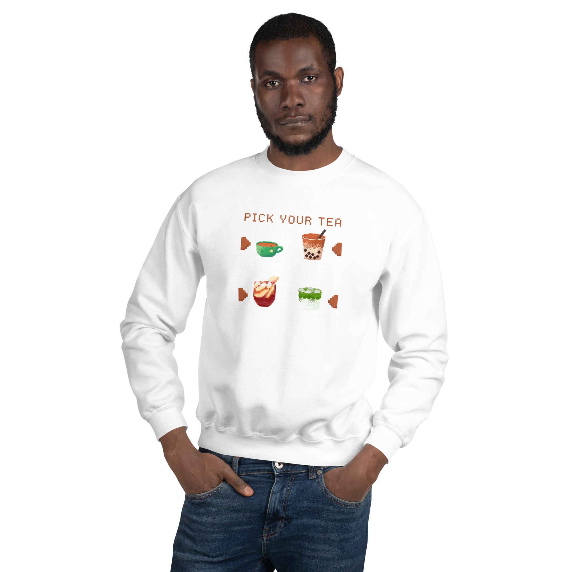 Pick Your Tea | Unisex Sweatshirt | Cozy Gamer Threads & Thistles Inventory 