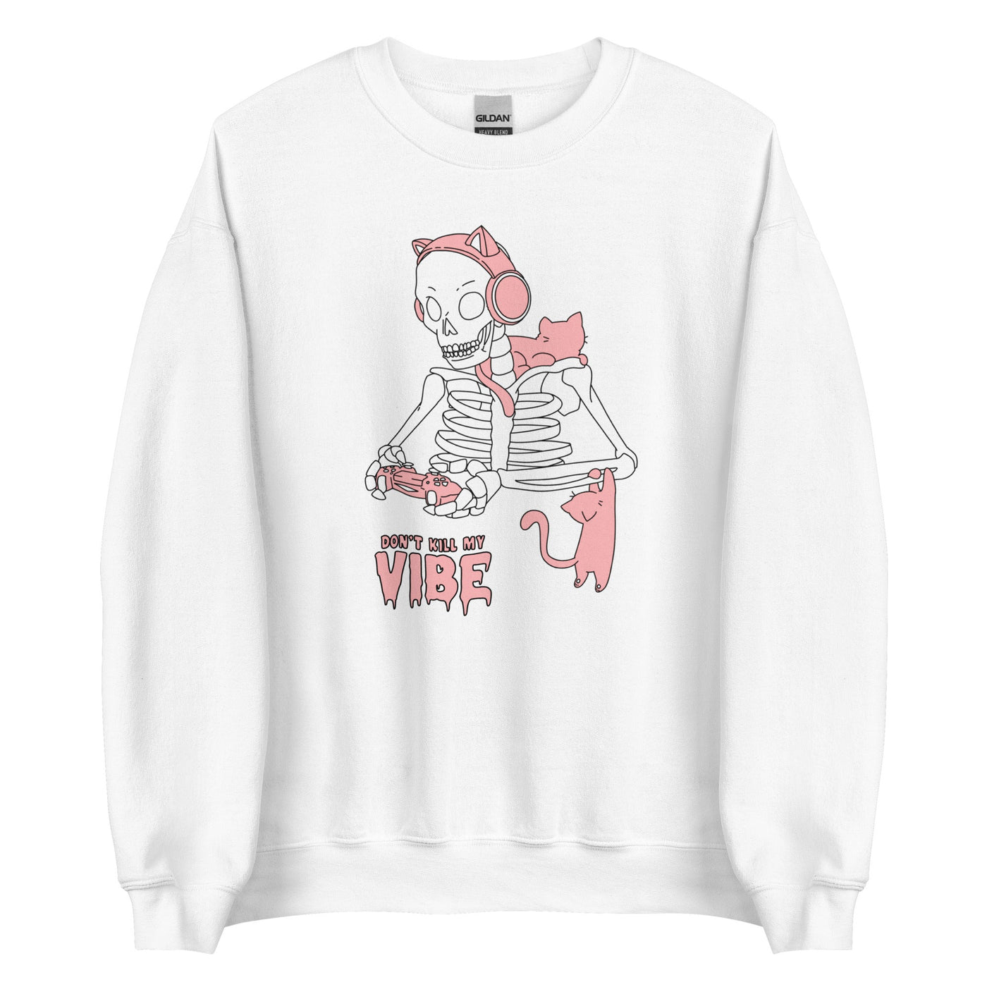 Don't Kill my Vibe | Fall Unisex Sweatshirt Threads & Thistles Inventory White S 
