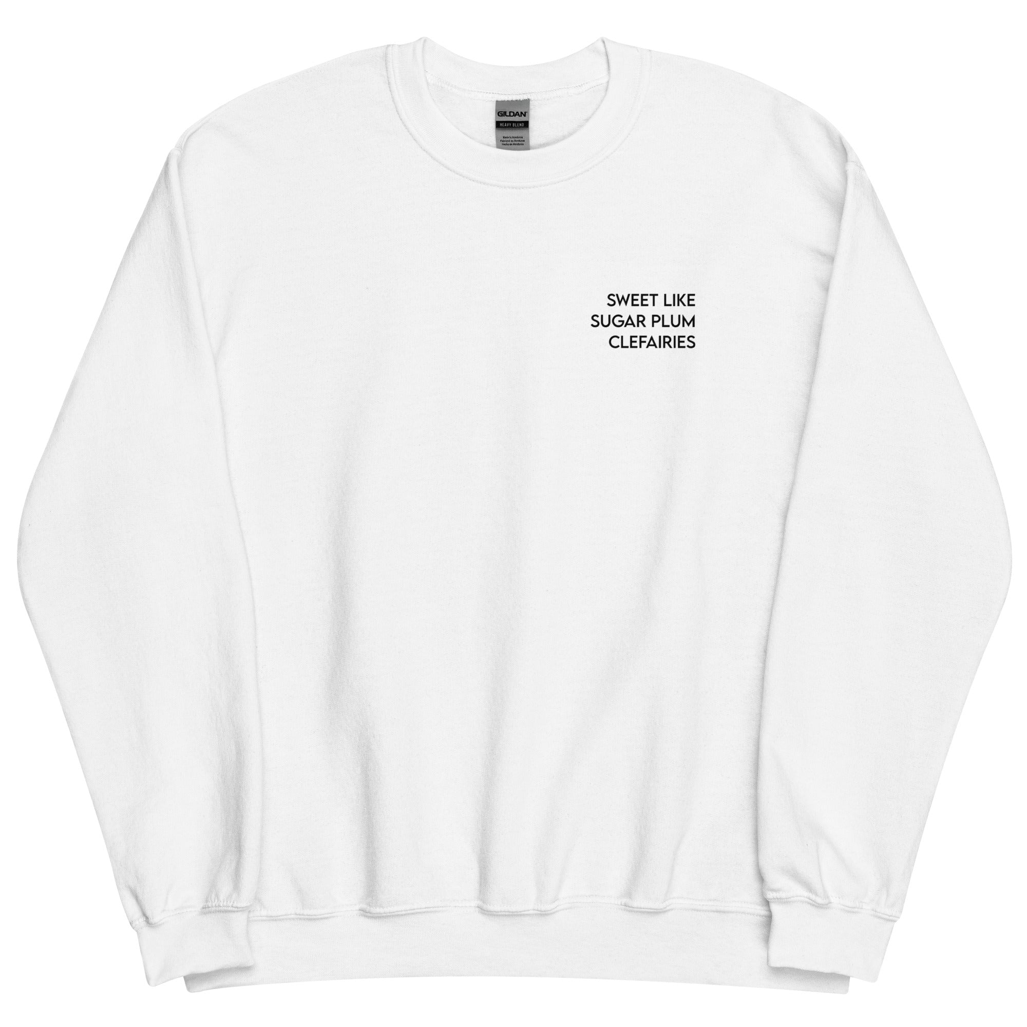 Sugarplum Clefairies | Christmas Pokemon Unisex Sweatshirt Threads & Thistles Inventory White S 