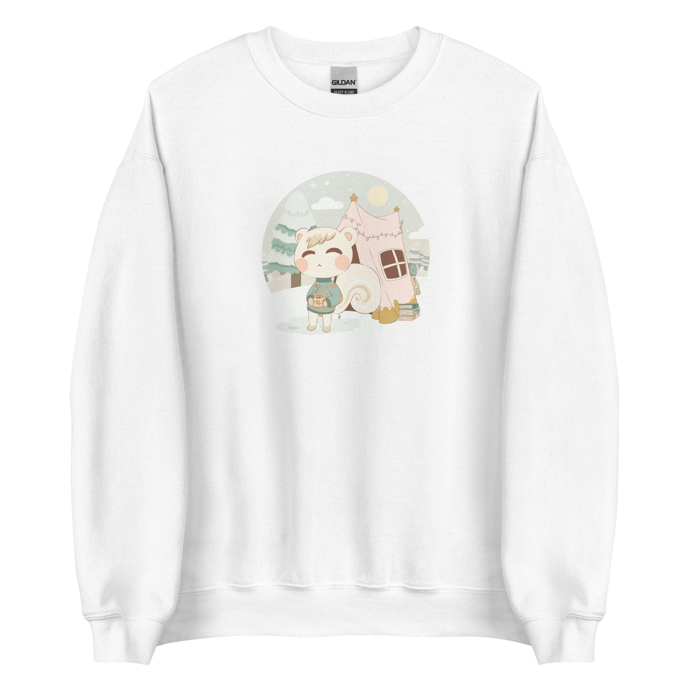 Marshal's Cozy Christmas | Cozy Gamer Animal Crossing | Unisex Sweatshirt Threads & Thistles Inventory White S 