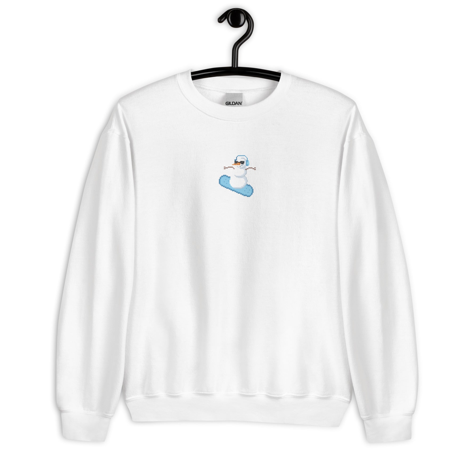 Pixel Snowman | Christmas Unisex Sweatshirt Threads & Thistles Inventory 