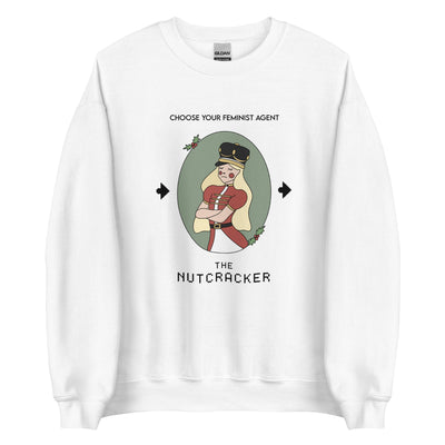 The Nutcracker | Unisex Sweatshirt | Feminist Gamer Christmas Threads & Thistles Inventory White S 