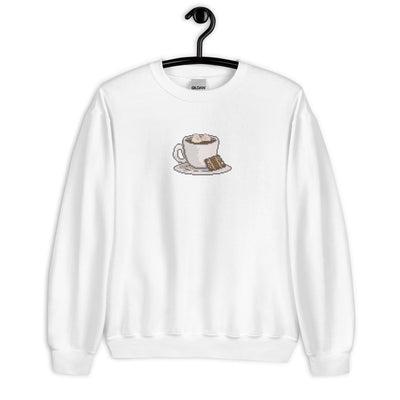 Pixelated Cocoa and Switch | Unisex Sweatshirt | Cozy Gamer Christmas Sweatshirt Threads & Thistles Inventory 