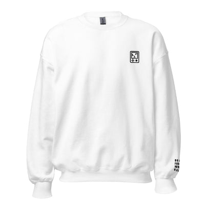Touch Grass | Embroidered Unisex Sweatshirt | Gamer Affirmations Threads & Thistles Inventory White S 