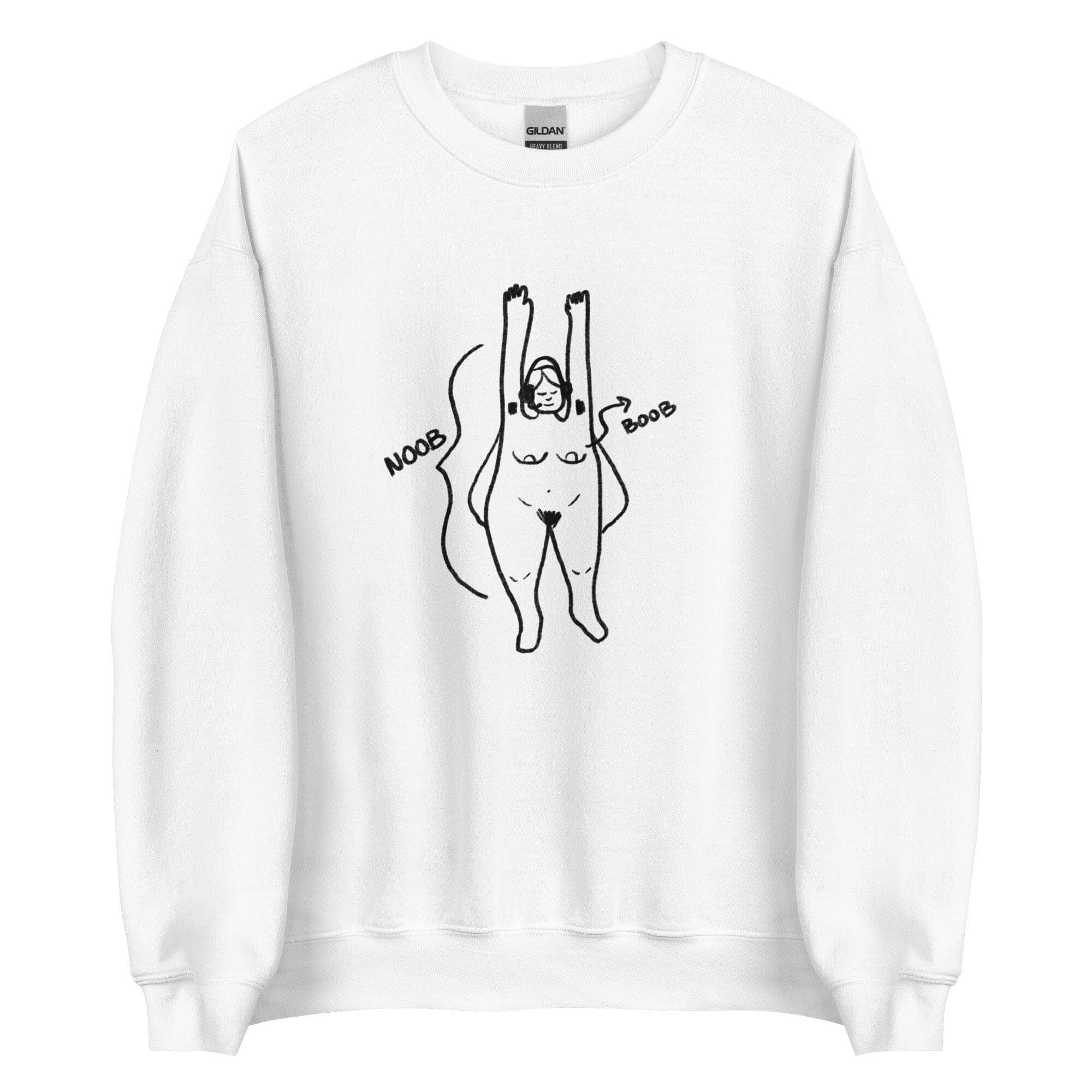 Noob Anatomy | Unisex Sweatshirt | Feminist gamer Threads & Thistles Inventory White S 