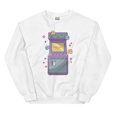 Insert 1 Soul to Play | Unisex Sweatshirt | Retro Gamer Threads & Thistles Inventory White S 