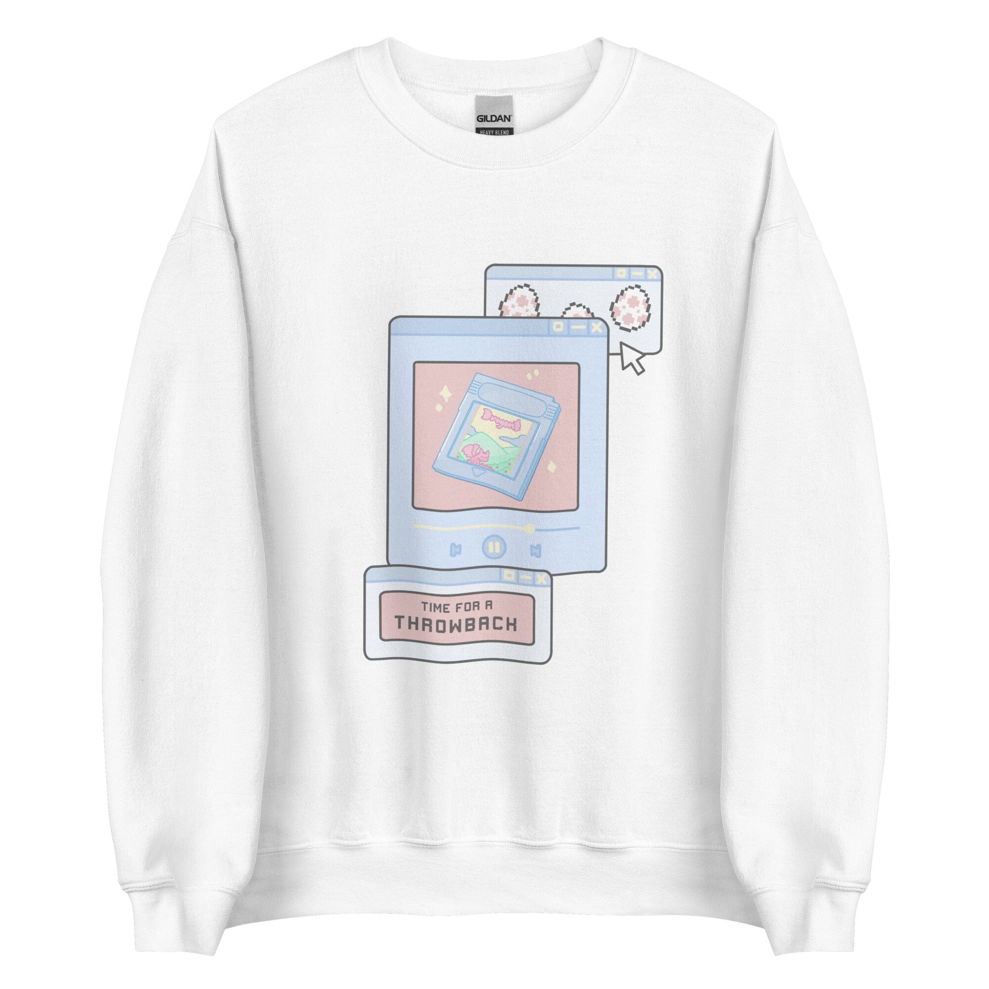 Time for a Throwback | Unisex Sweatshirt | Retro Gaming Threads & Thistles Inventory White S 