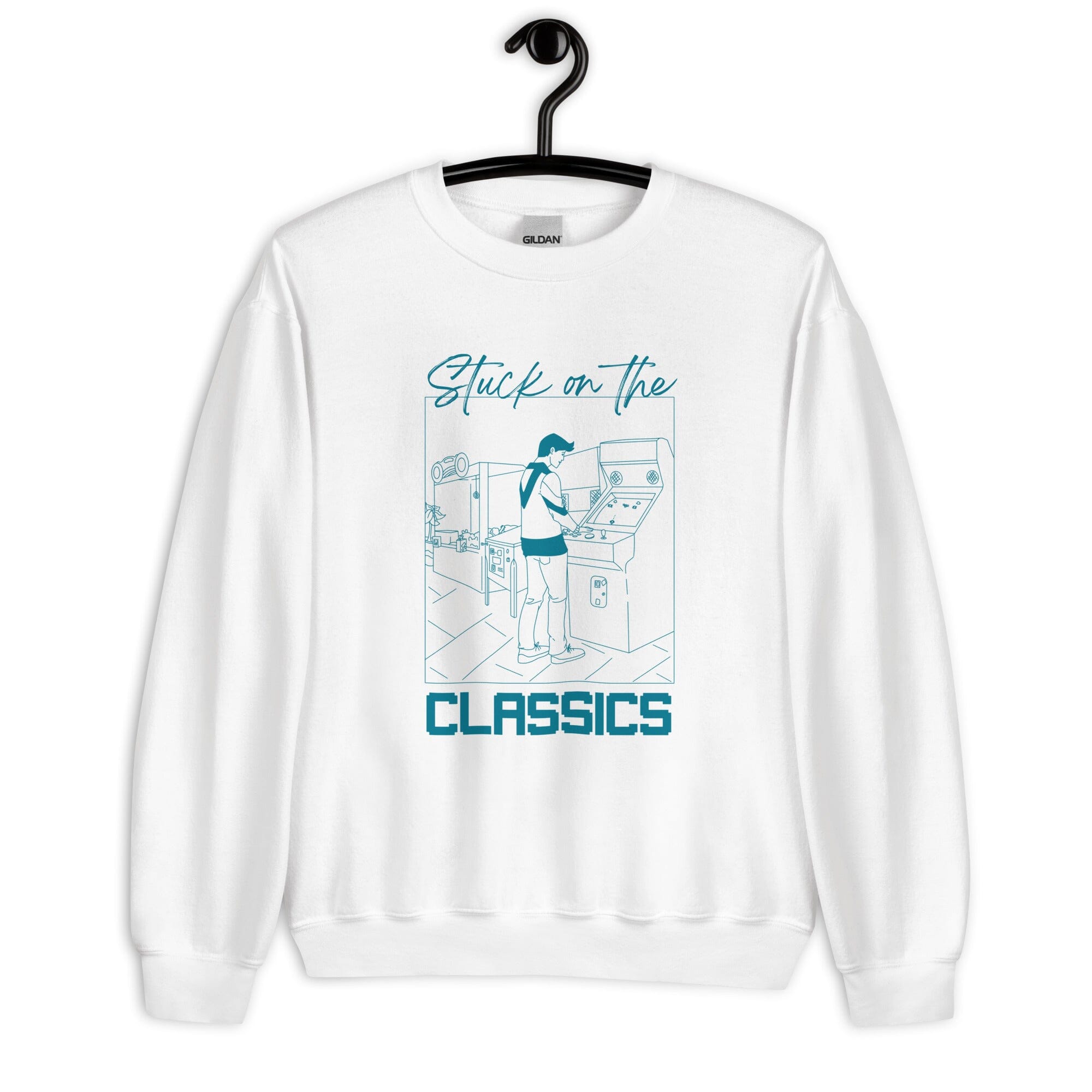 Stuck on the Classics | Unisex Sweatshirt | Retro Gaming Threads & Thistles Inventory 